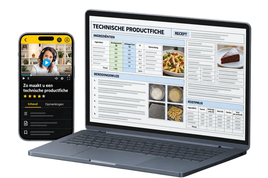Technische productfiche en Nederlandstalige videoles
